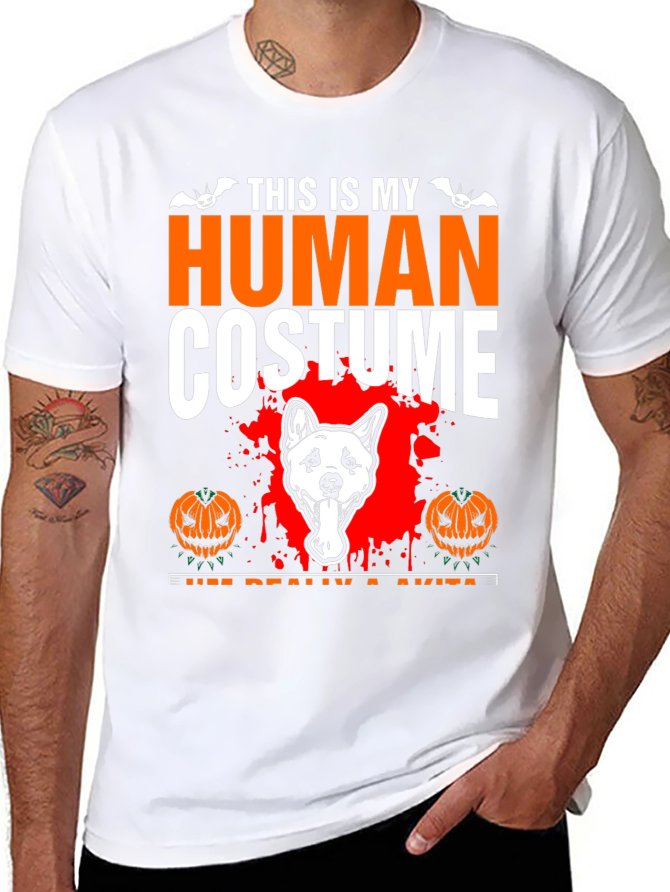 Akita Halloween Costume T-Shirt - Funny Dog Lover Tee