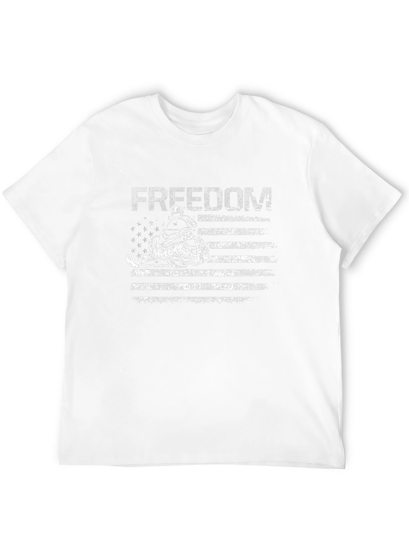 Freedom Snowmobile Flag Graphic T-Shirt