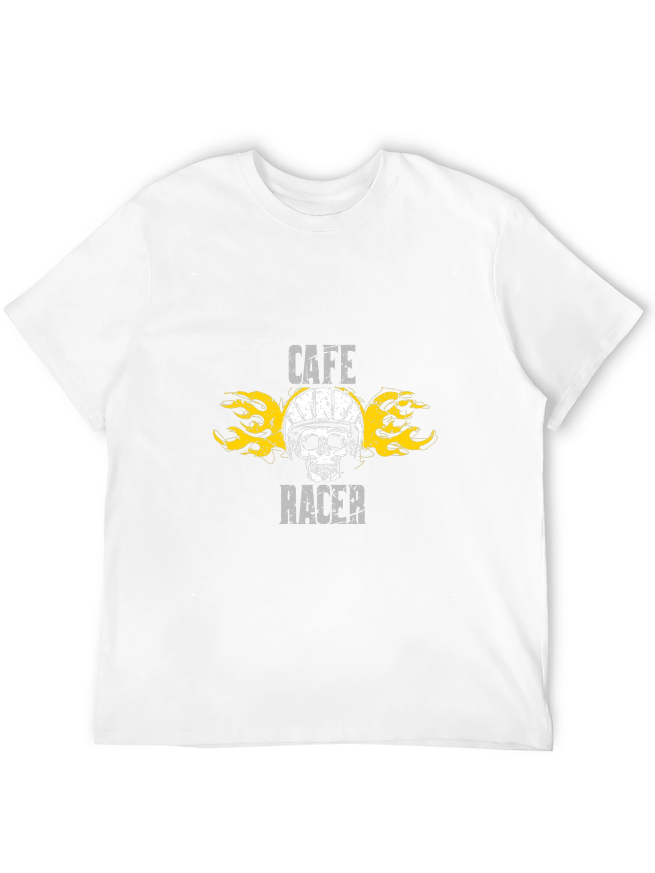 Cafe Racer Skull Graphic Black T-Shirt