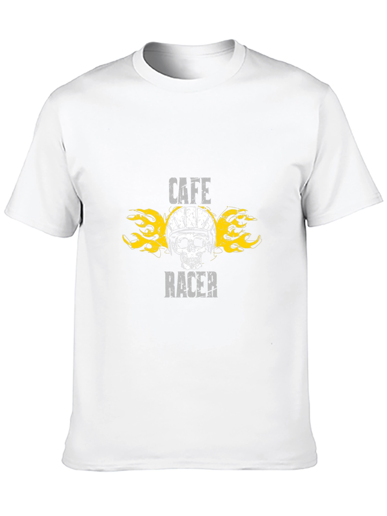 Cafe Racer Skull Graphic Black T-Shirt