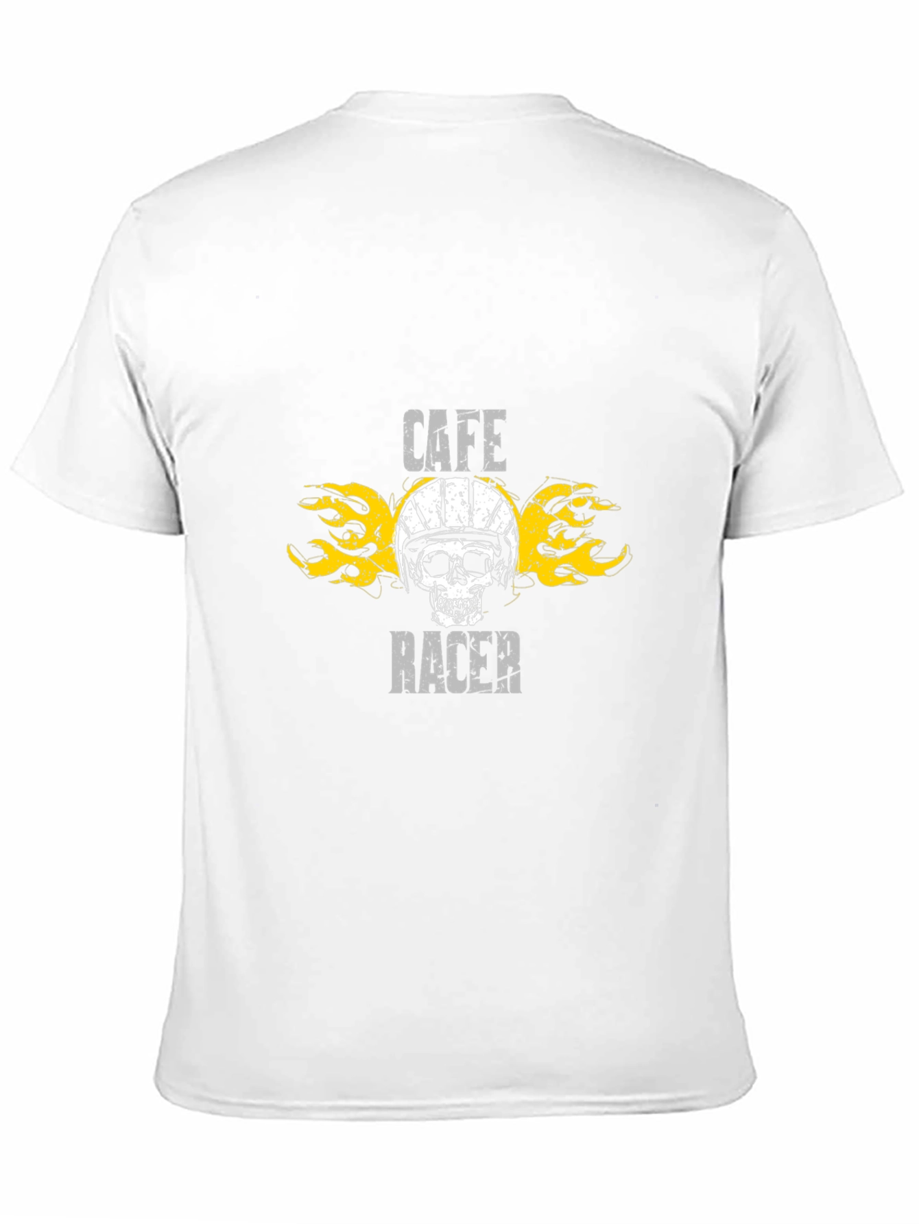 Cafe Racer Skull Graphic Black T-Shirt