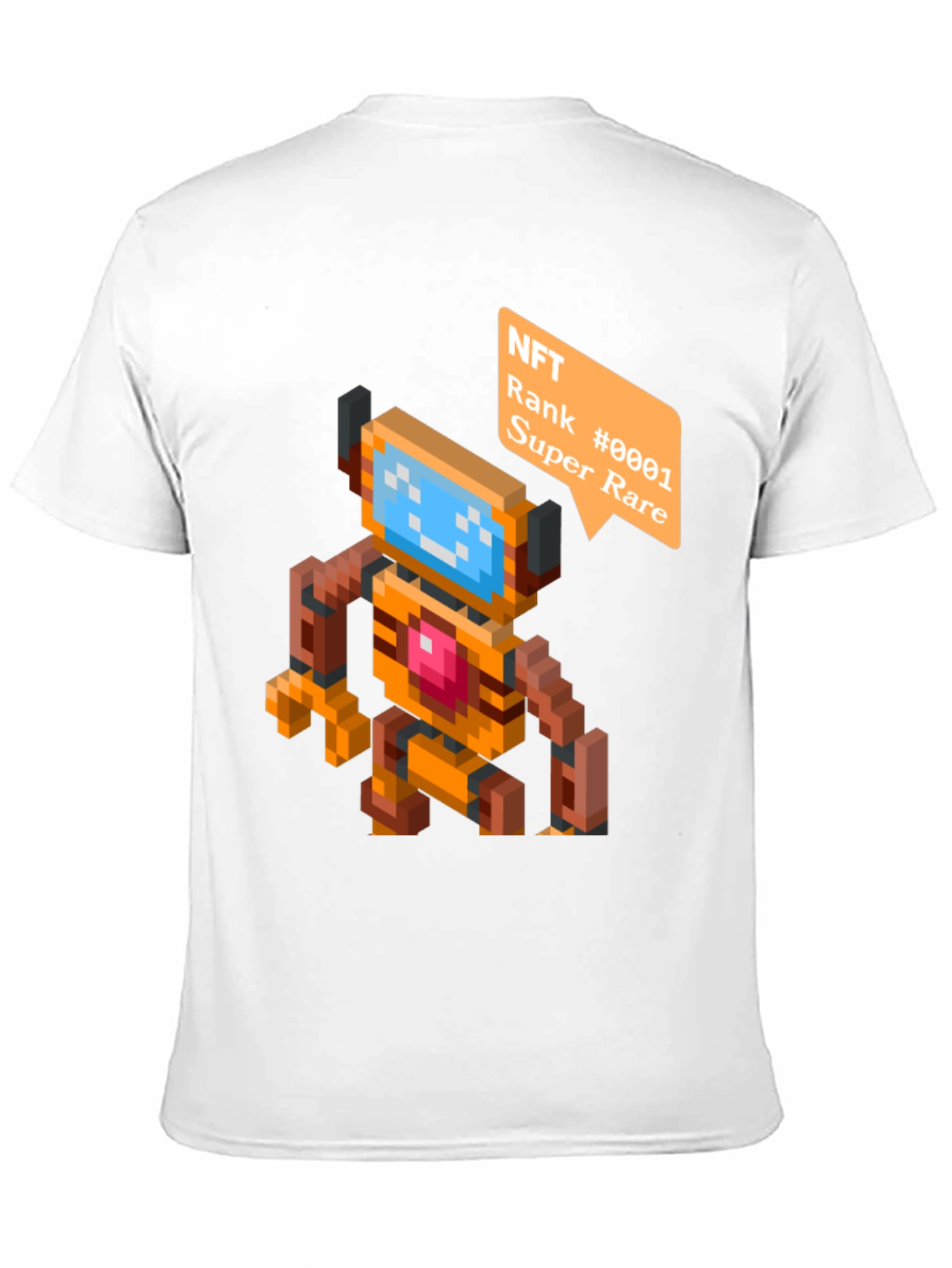 Pixelated NFT Robot Graphic Tee