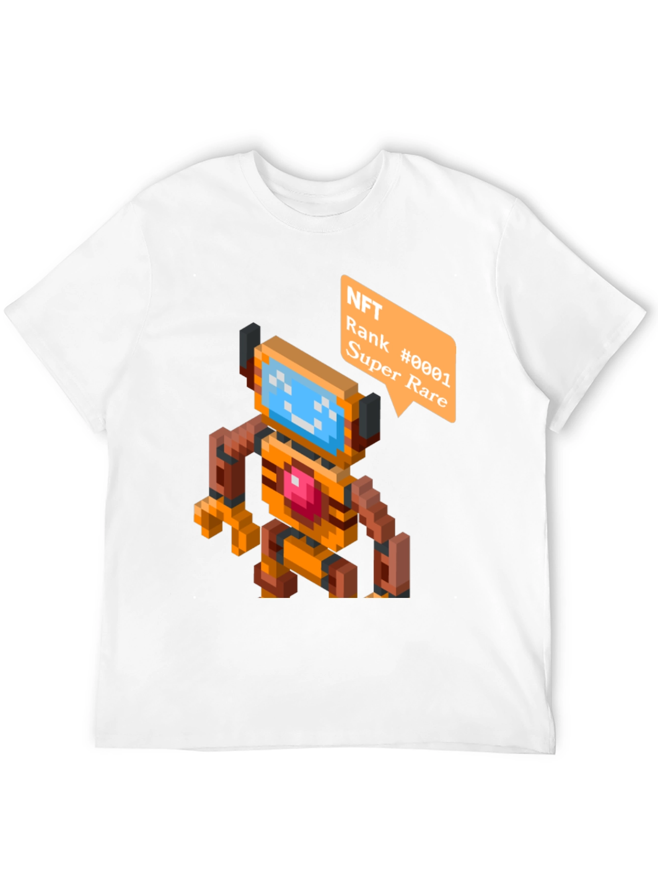 Pixelated NFT Robot Graphic Tee