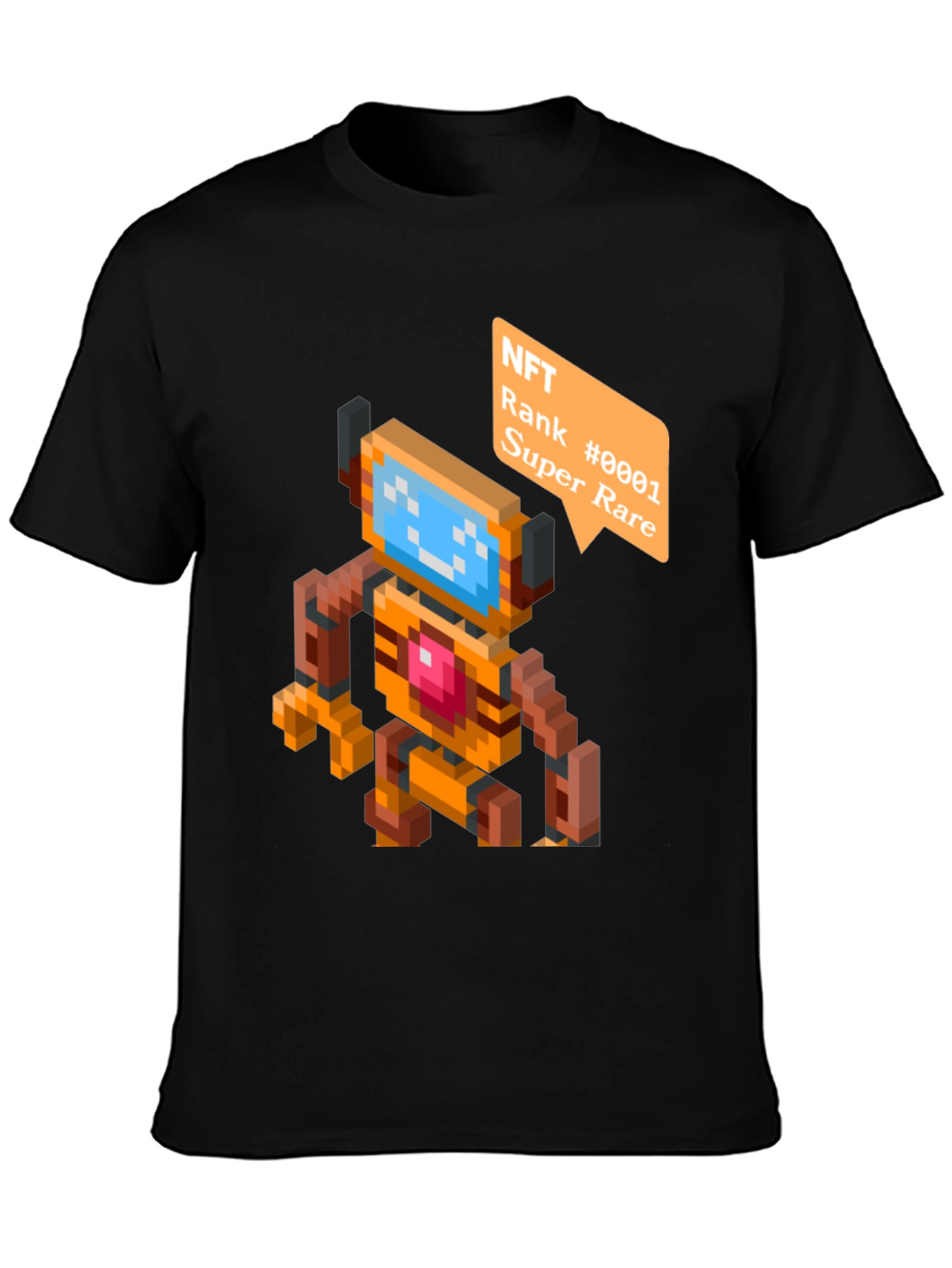 Pixelated NFT Robot Graphic Tee