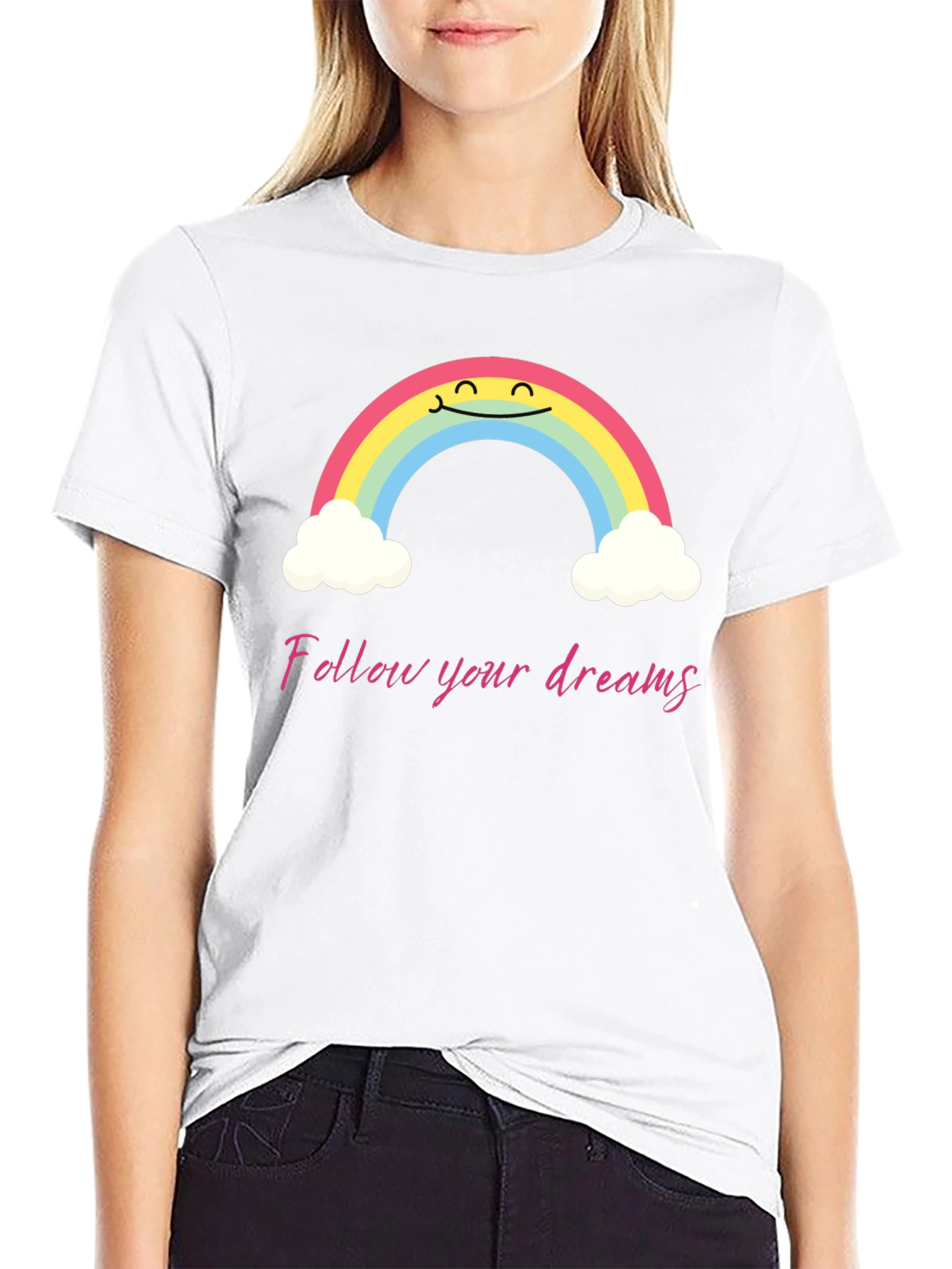 Rainbow Dreams Graphic Tee - Follow Your Dreams