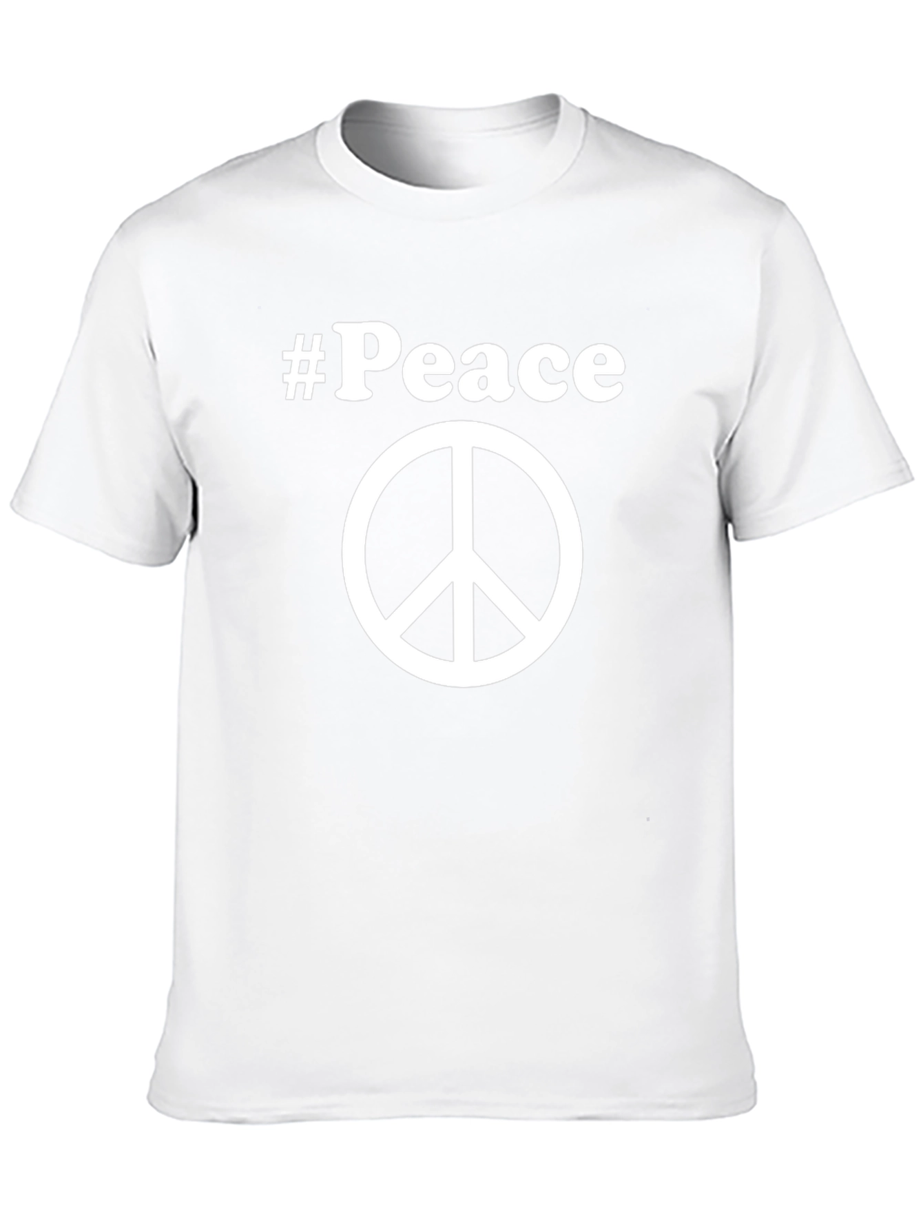 #Peace Black T-Shirt with Peace Sign - Casual Wear