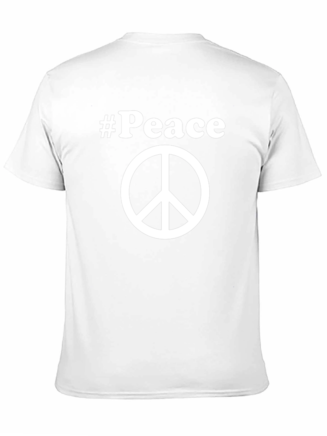 #Peace Black T-Shirt with Peace Sign - Casual Wear