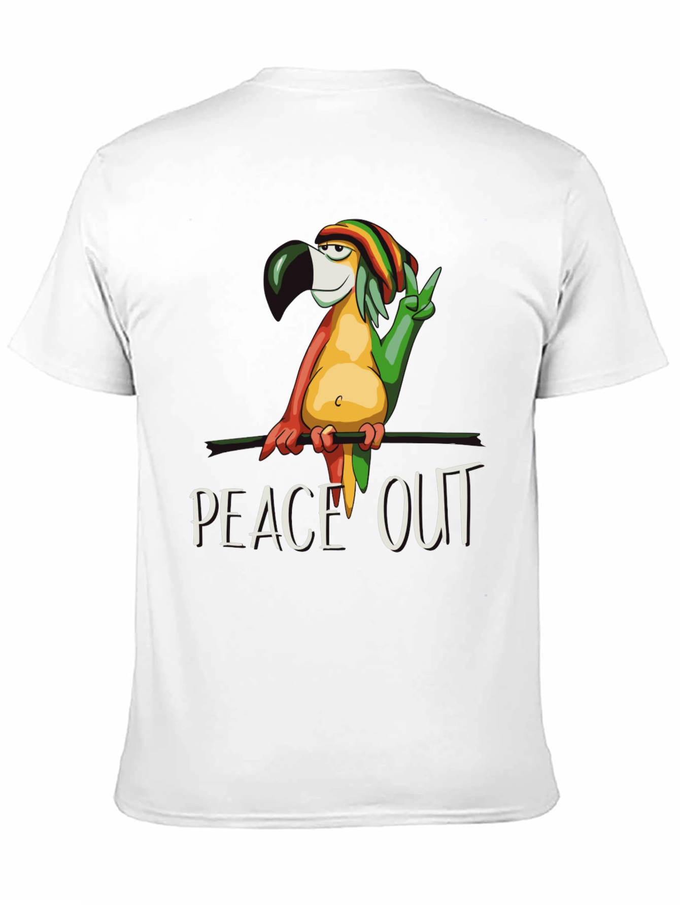 Peace Out Parrot Graphic T-Shirt