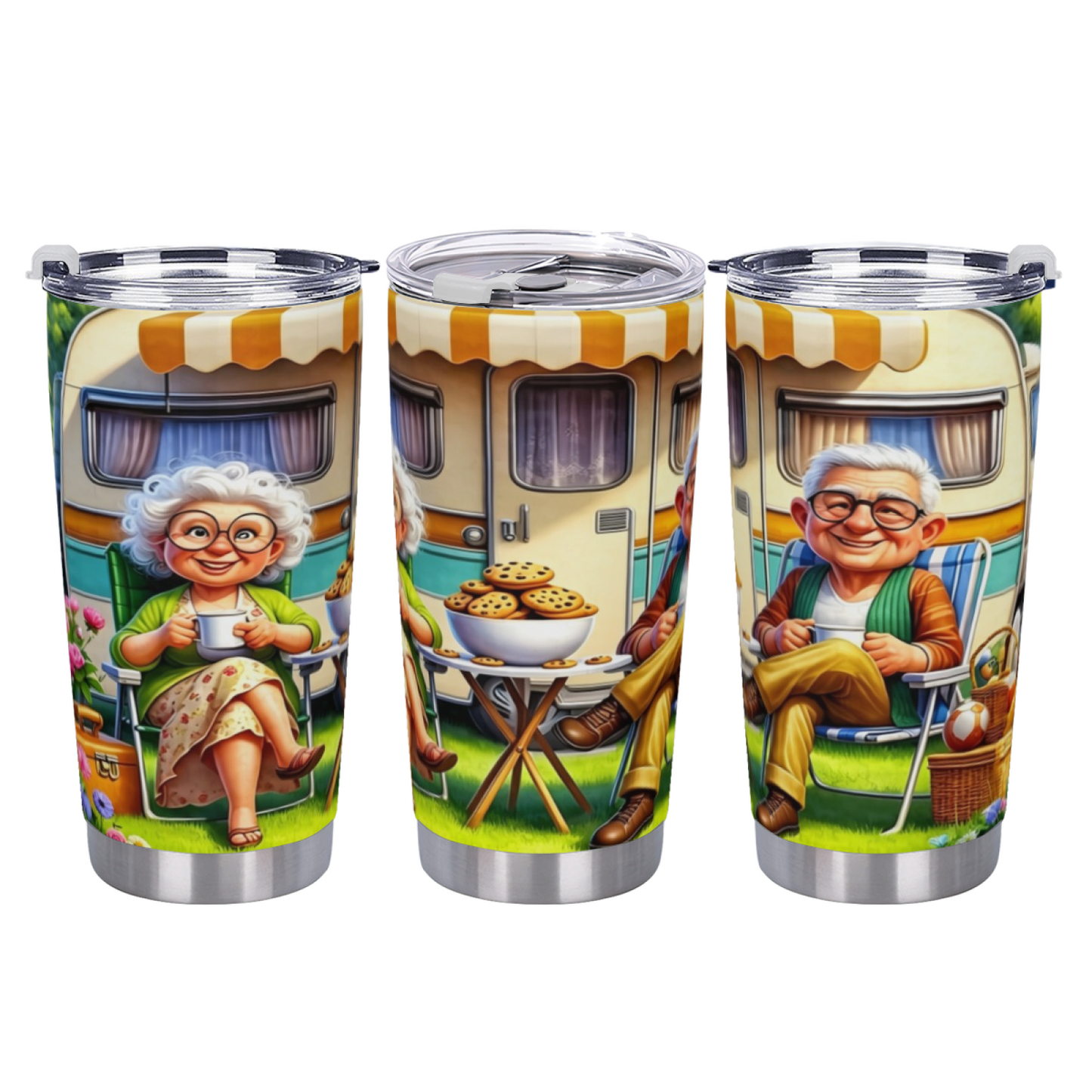 Cozy Camping Grandma Retro Camper Van Sweet Tumbler