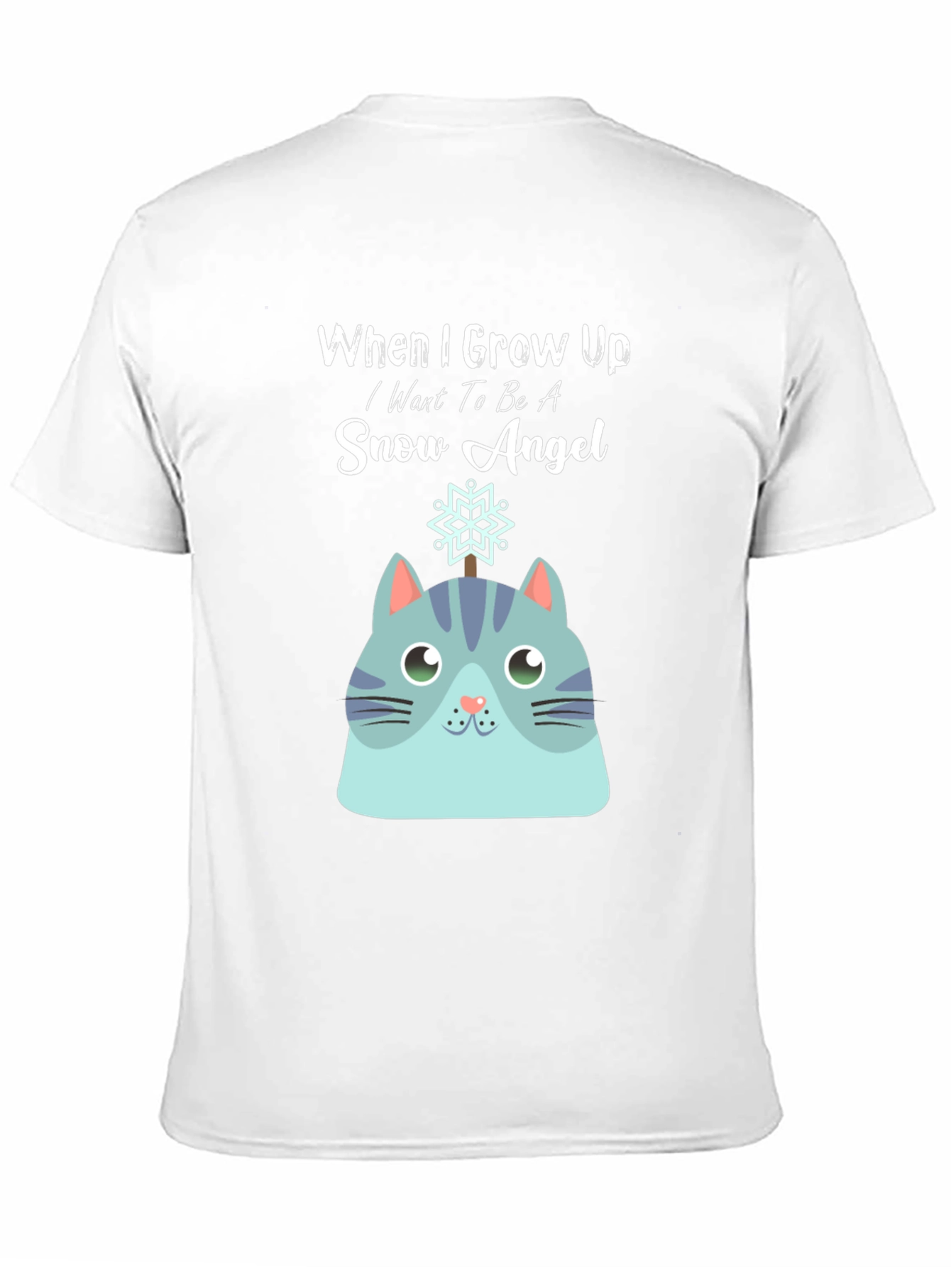 Snow Angel Cat Graphic T-Shirt