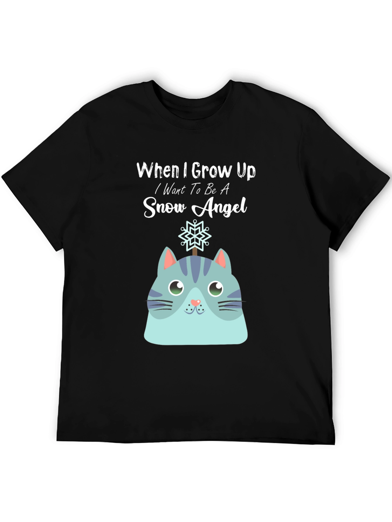Snow Angel Cat Graphic T-Shirt