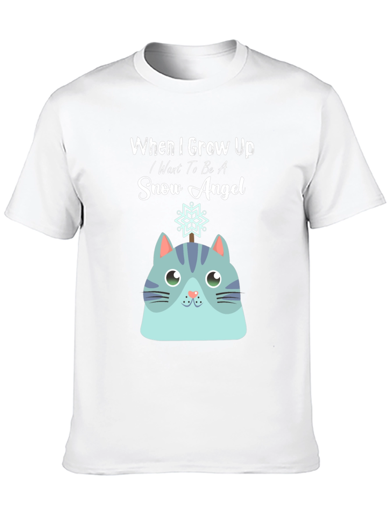 Snow Angel Cat Graphic T-Shirt
