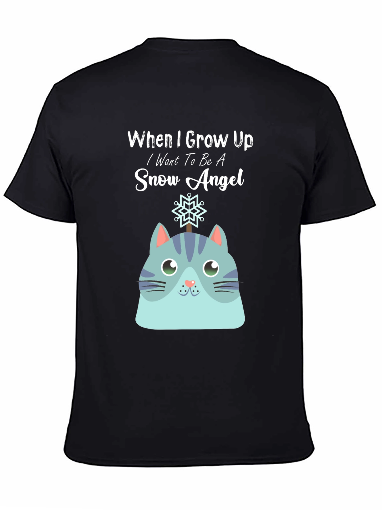 Snow Angel Cat Graphic T-Shirt