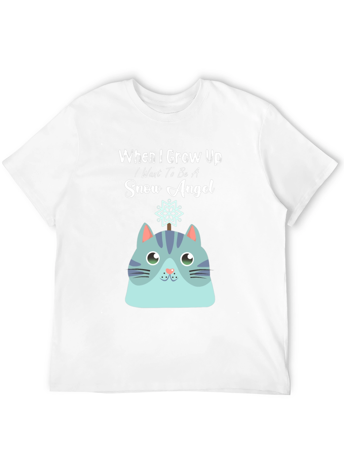 Snow Angel Cat Graphic T-Shirt