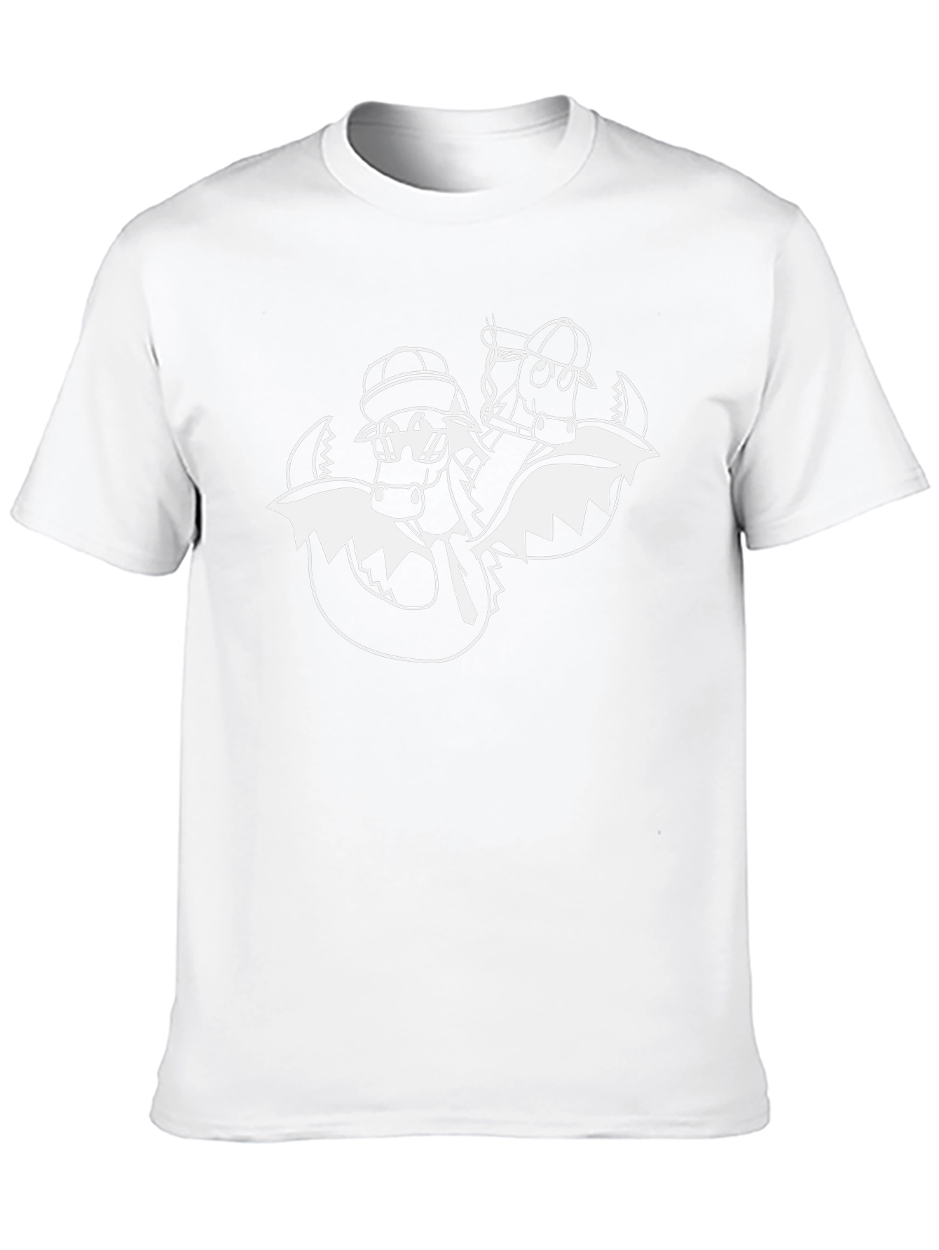 Cool Dragon Cartoon Black T-Shirt