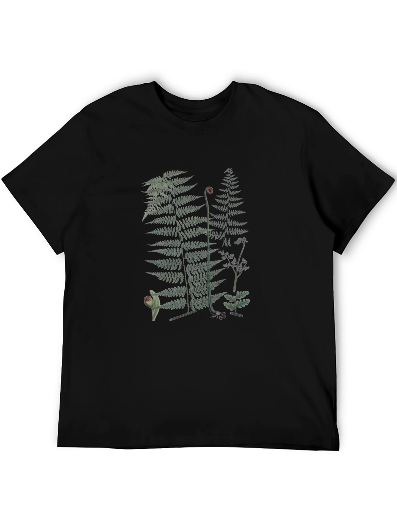 Fern Print Black T-Shirt