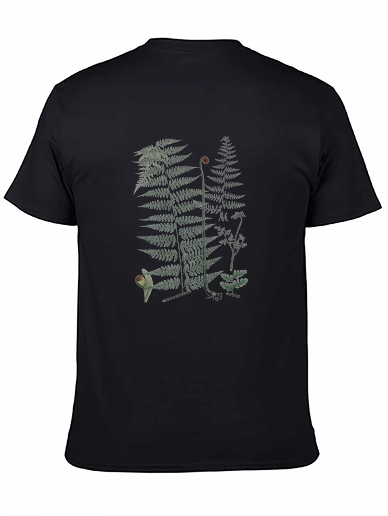 Fern Print Black T-Shirt