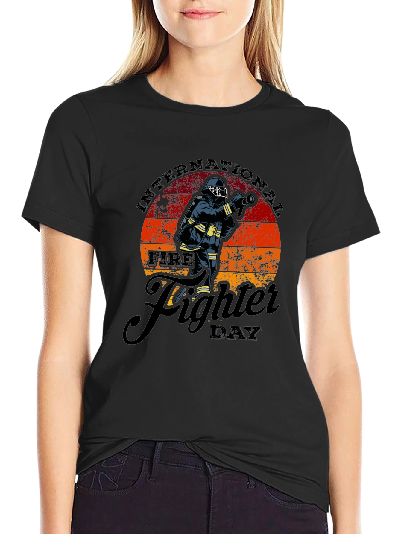 International Firefighter Day Black T-Shirt