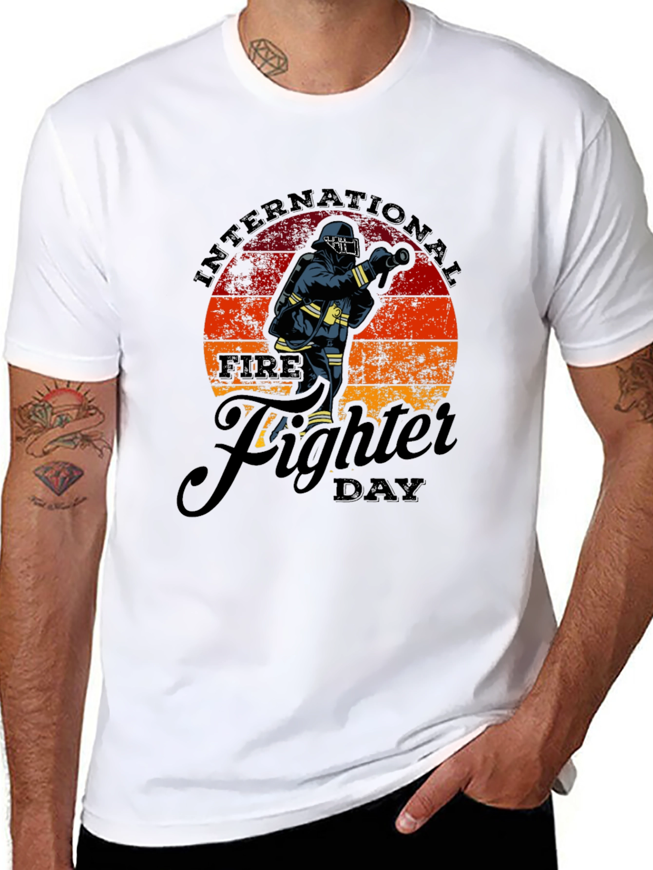 International Firefighter Day Black T-Shirt