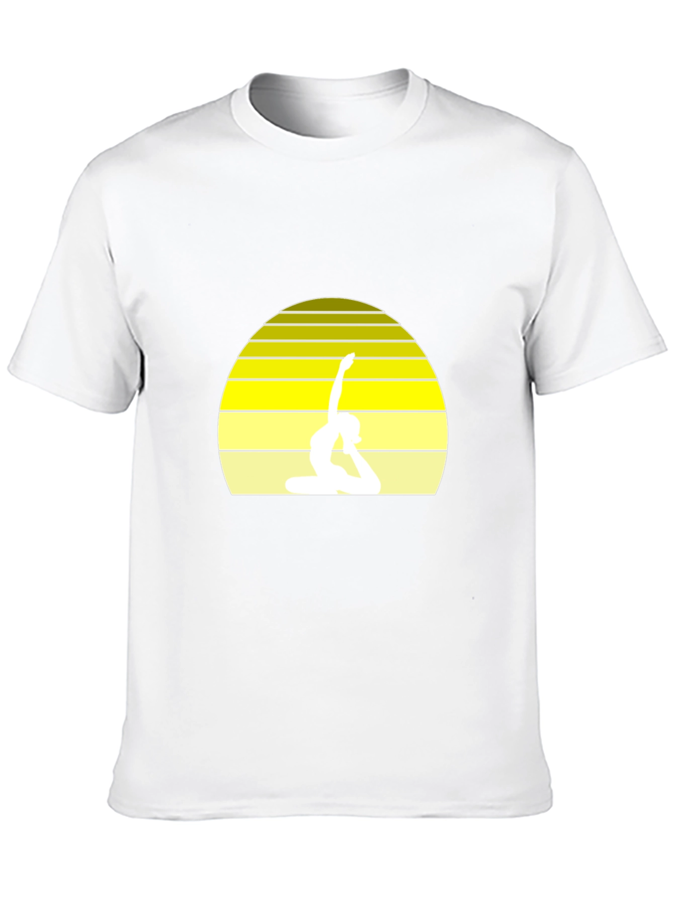 Yoga Silhouette Sunset T-Shirt - Black