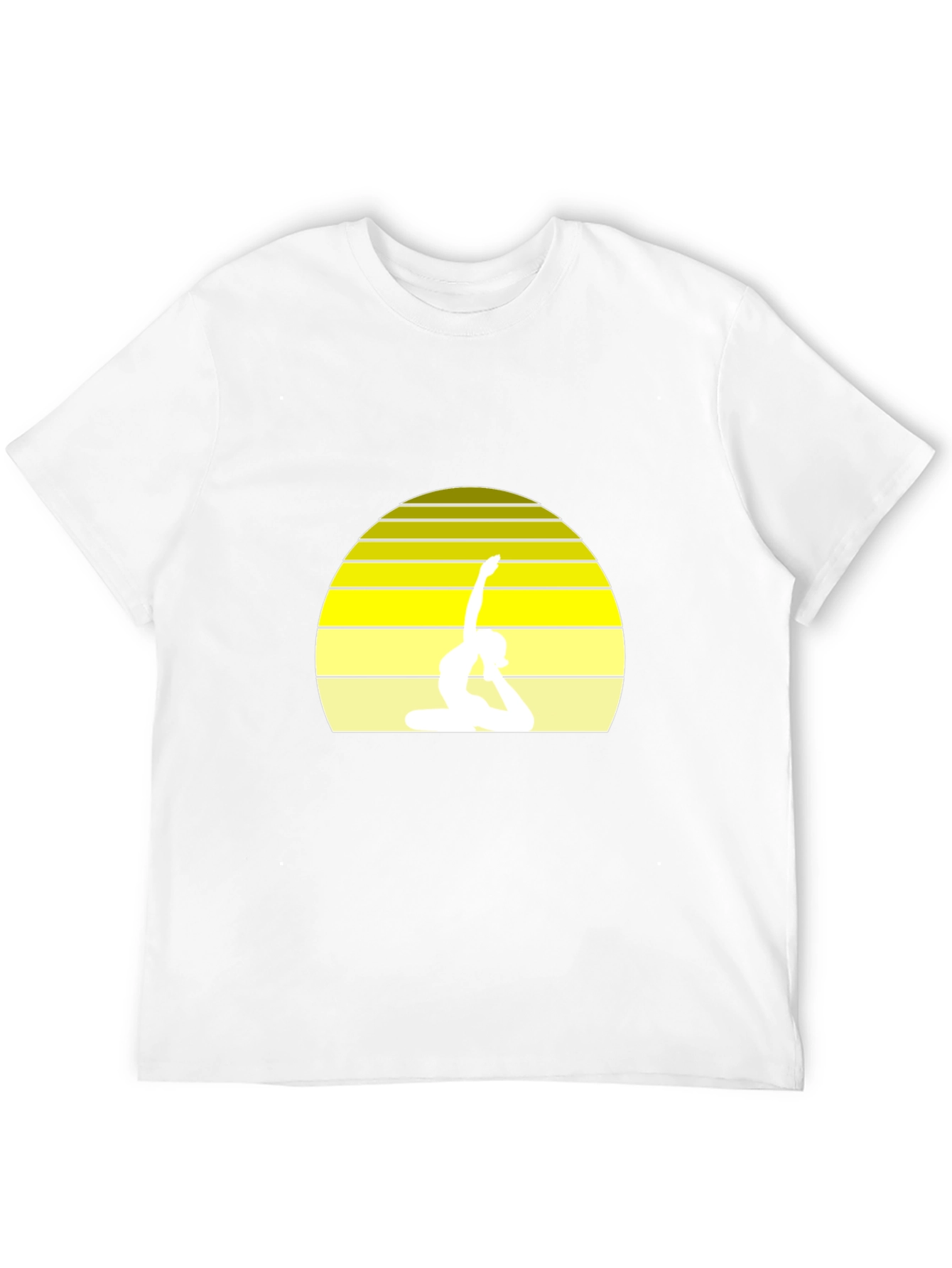 Yoga Silhouette Sunset T-Shirt - Black