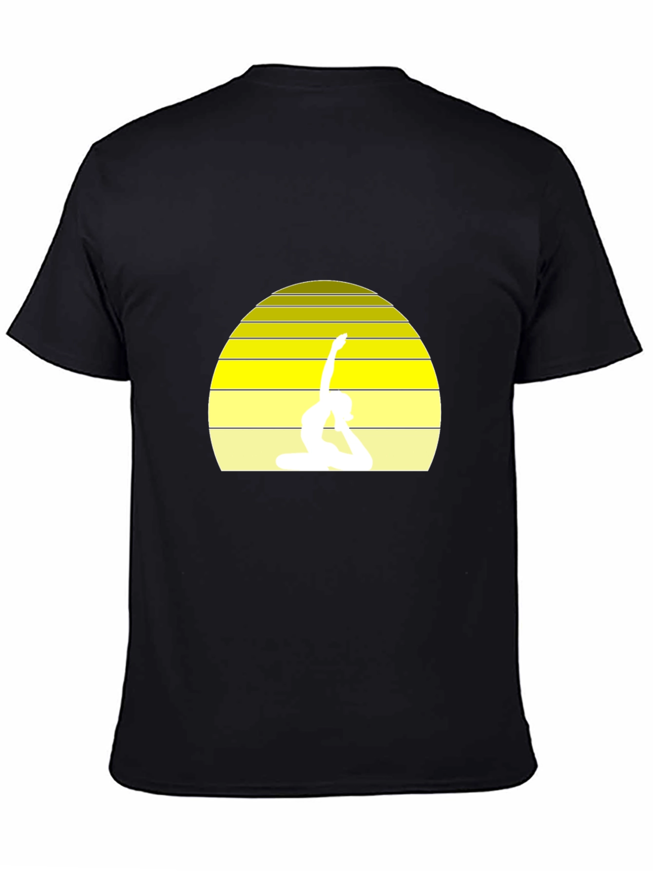 Yoga Silhouette Sunset T-Shirt - Black