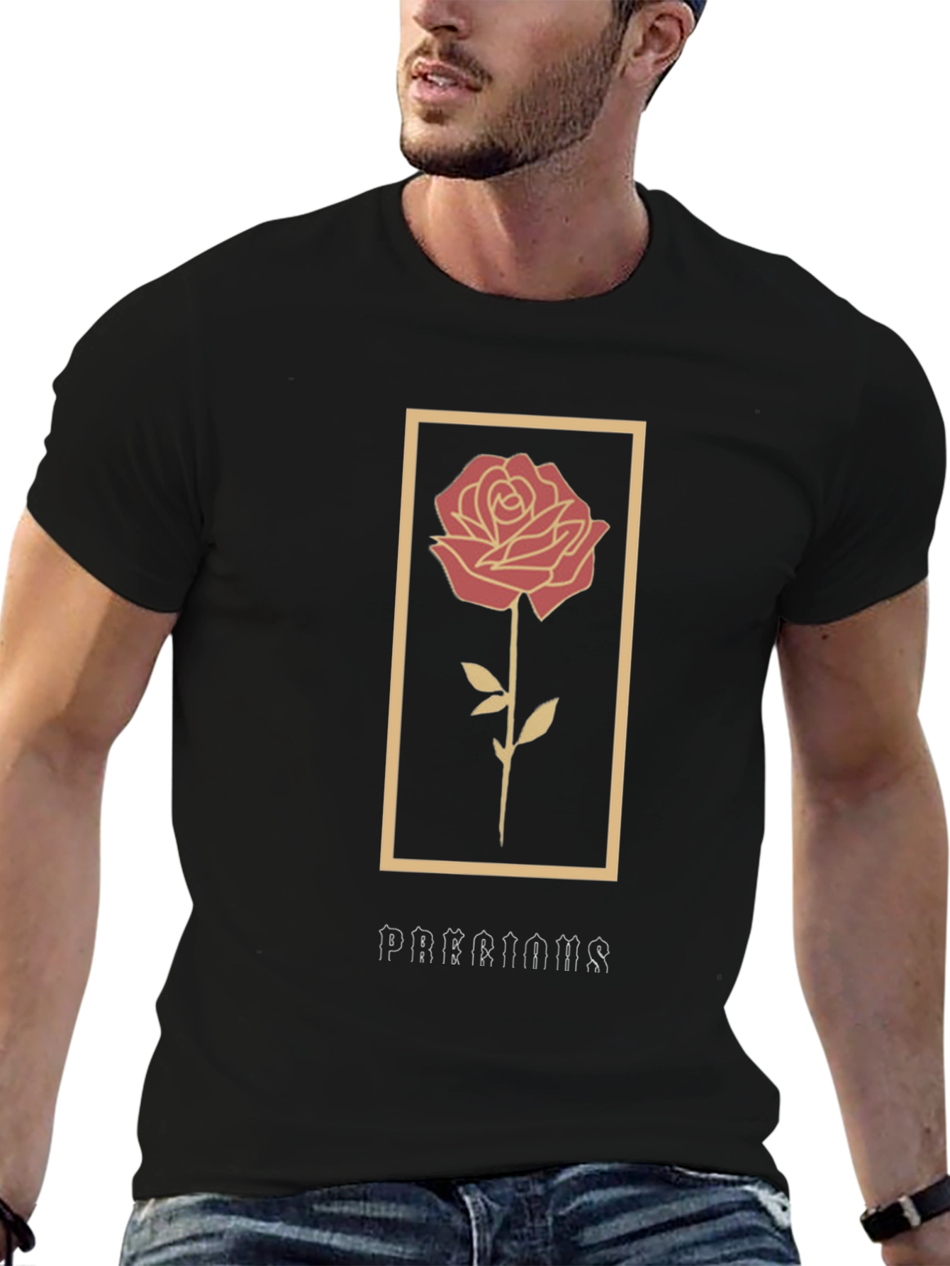 Rose Graphic T-Shirt - Stylish Floral Design