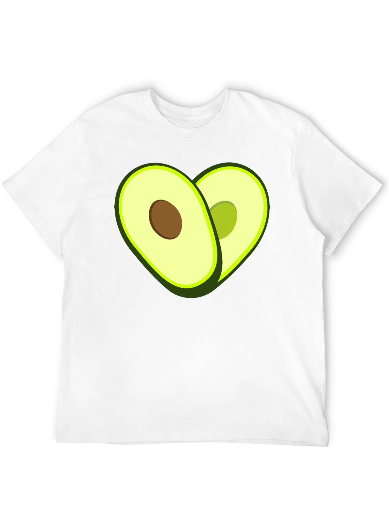 Avocado Heart Graphic T-Shirt - Black