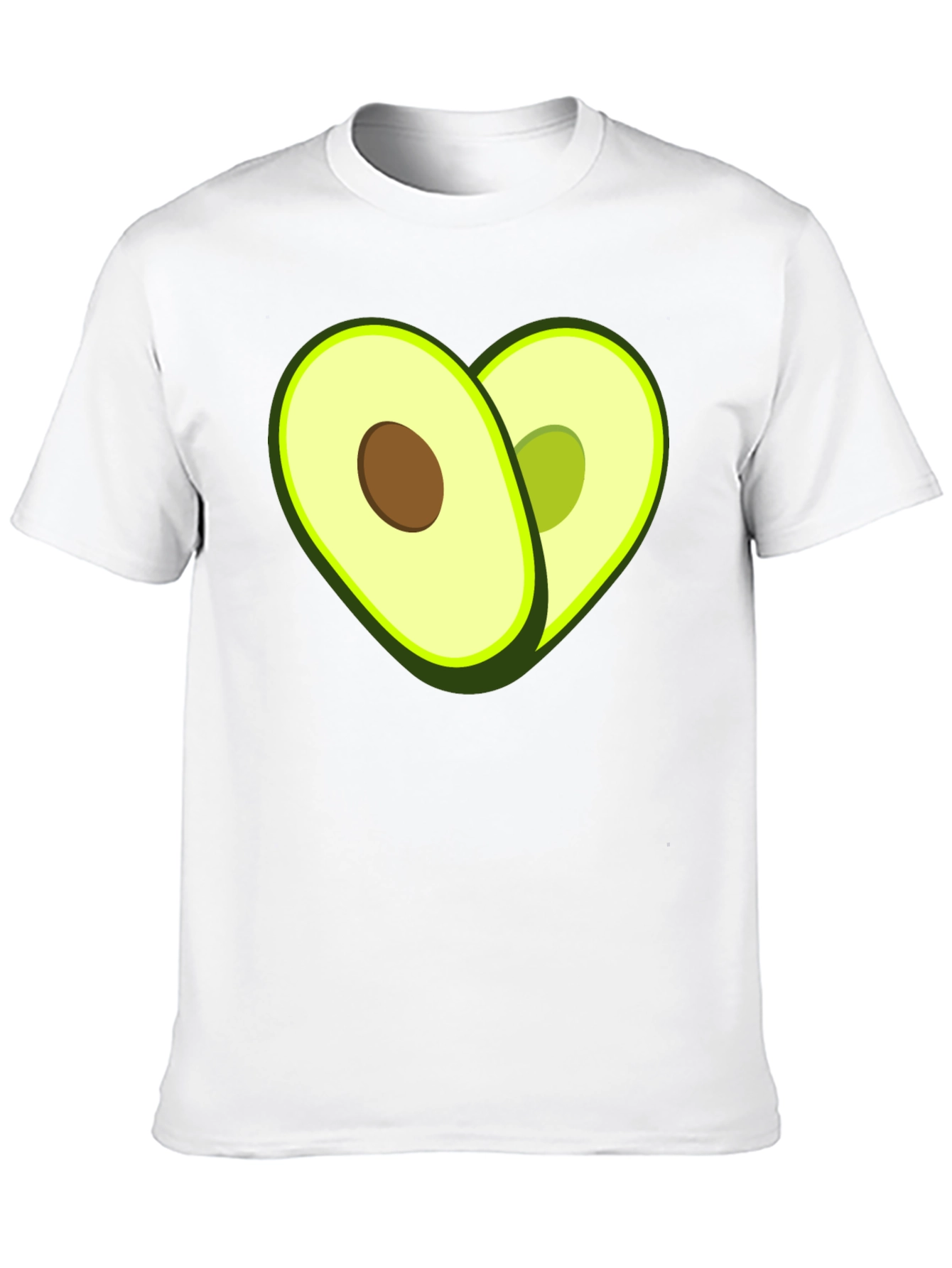 Avocado Heart Graphic T-Shirt - Black