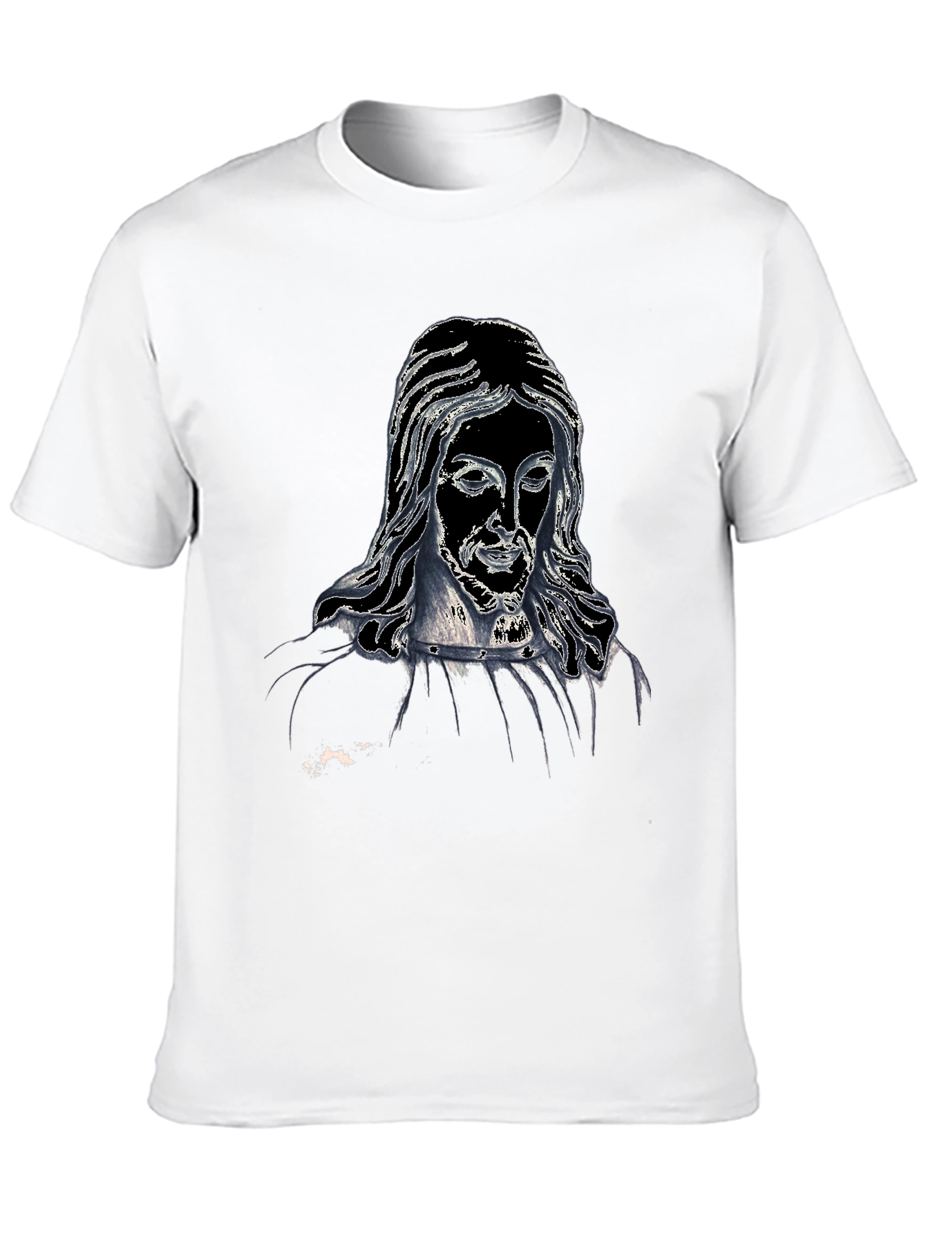 Jesus Graphic Print Black T-Shirt