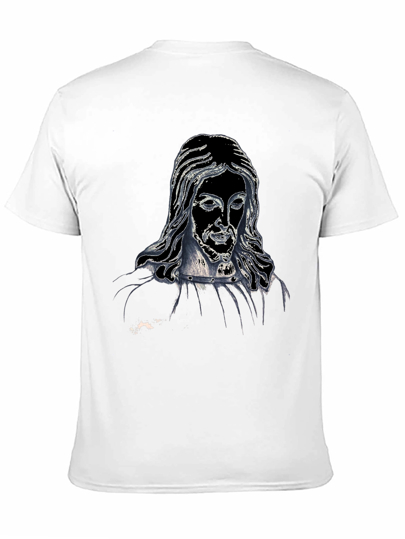 Jesus Graphic Print Black T-Shirt