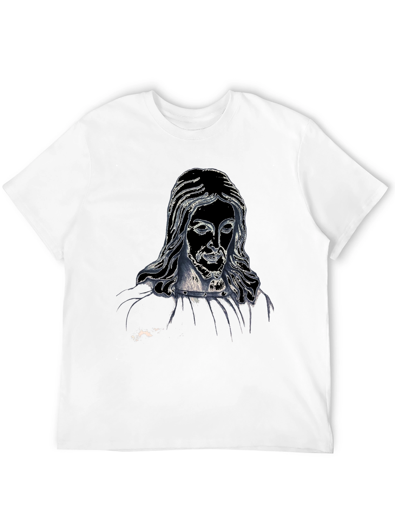 Jesus Graphic Print Black T-Shirt