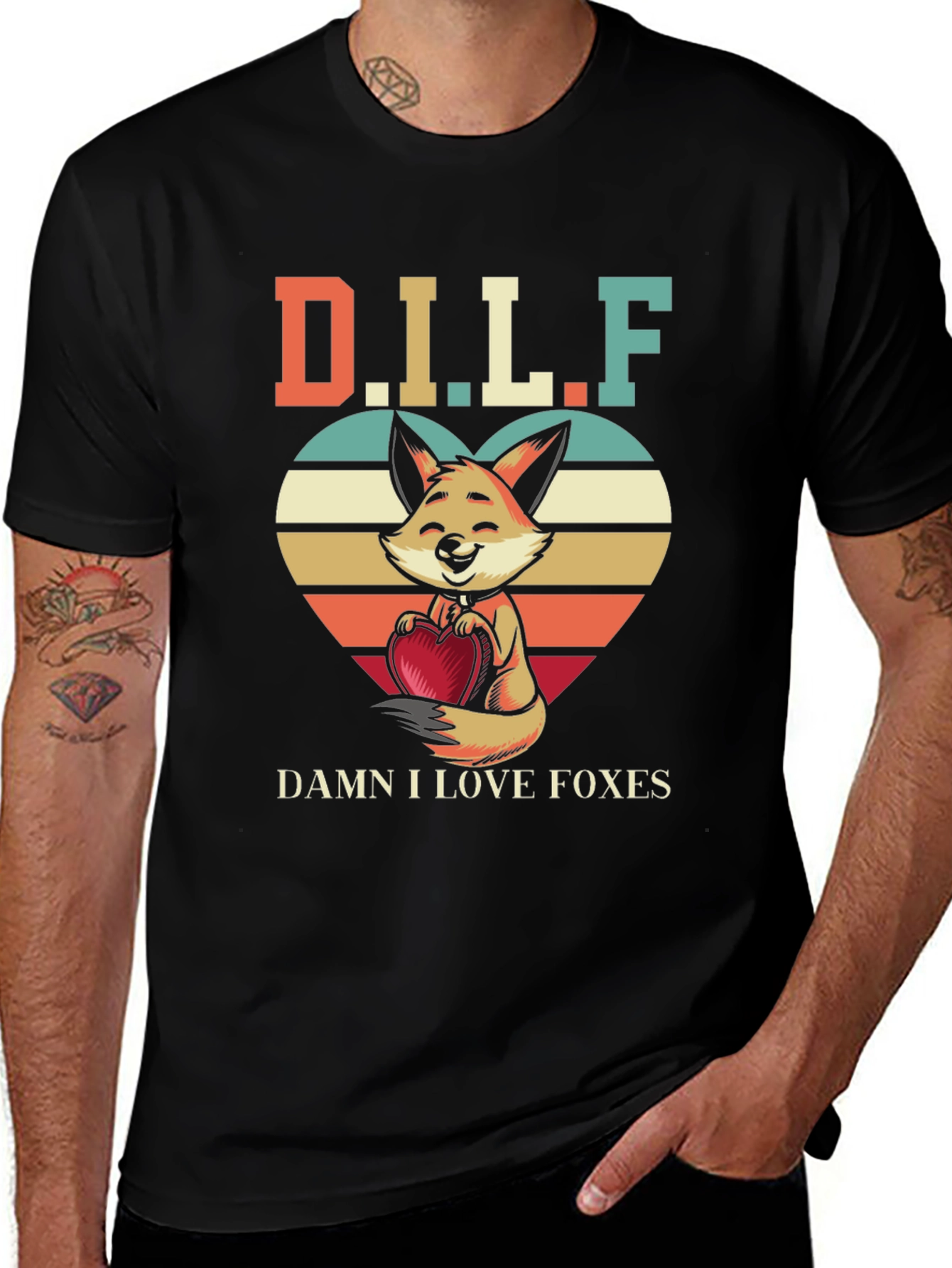 D.I.L.F. Damn I Love Foxes T-Shirt