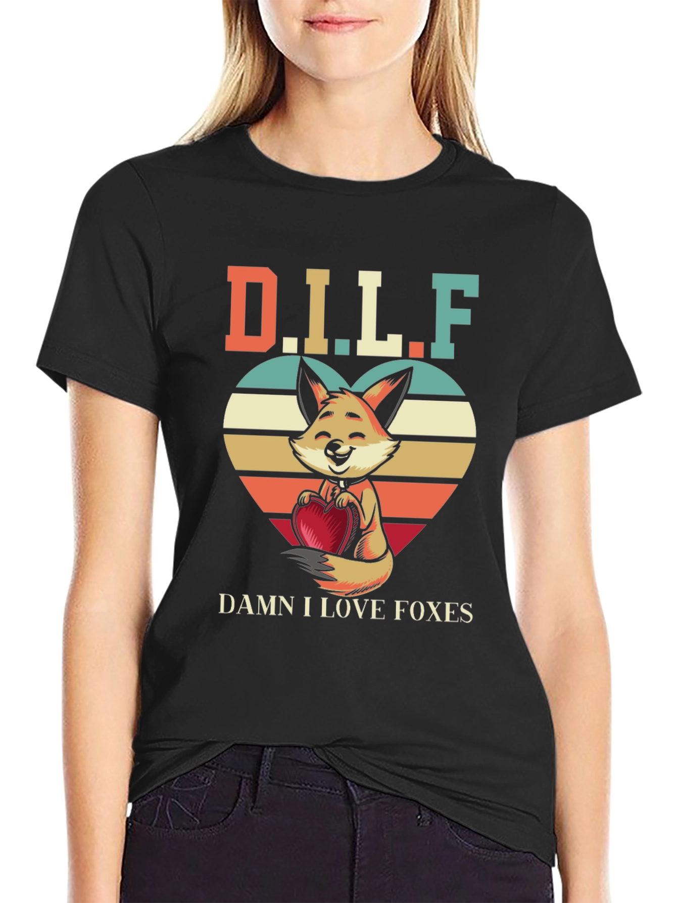 D.I.L.F. Damn I Love Foxes T-Shirt