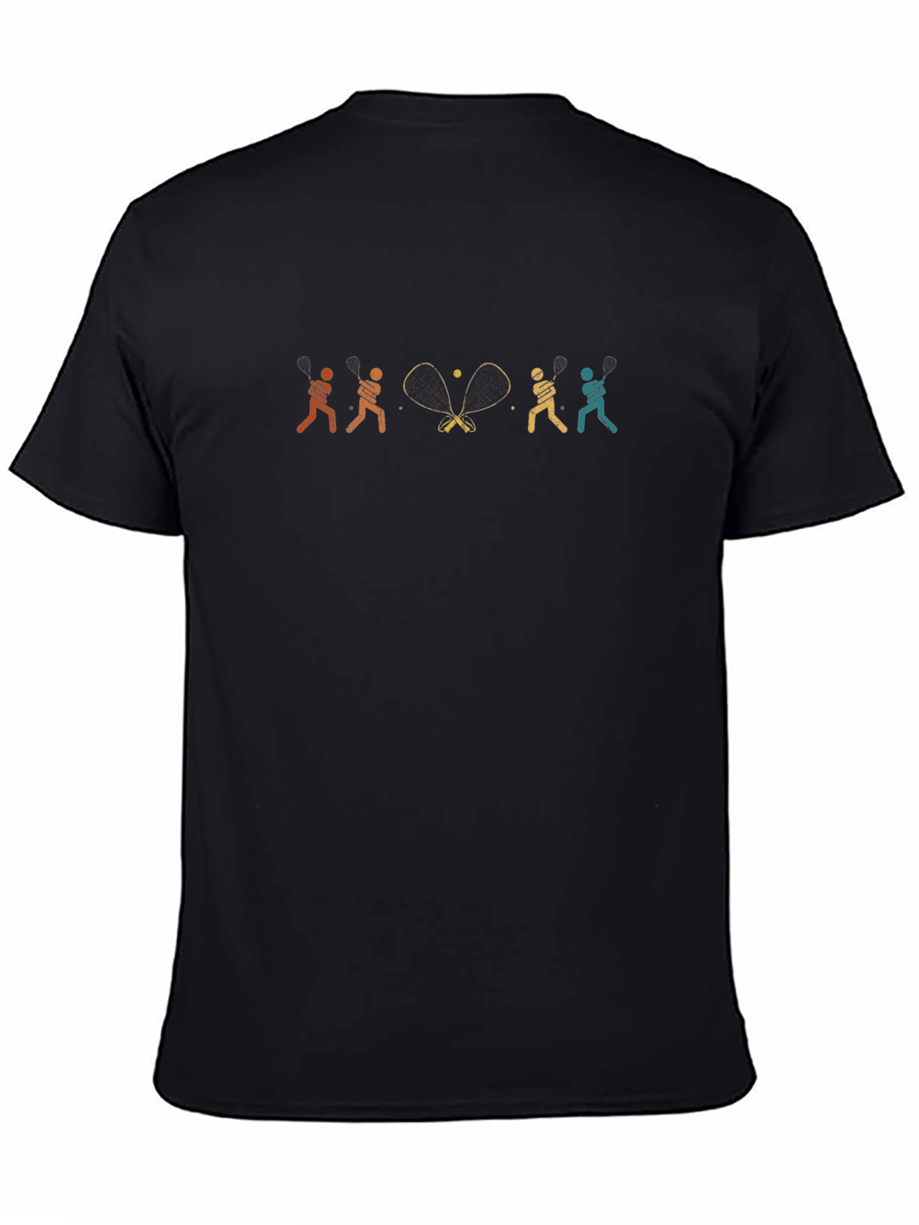 Tennis Player Graphic Tee - Black