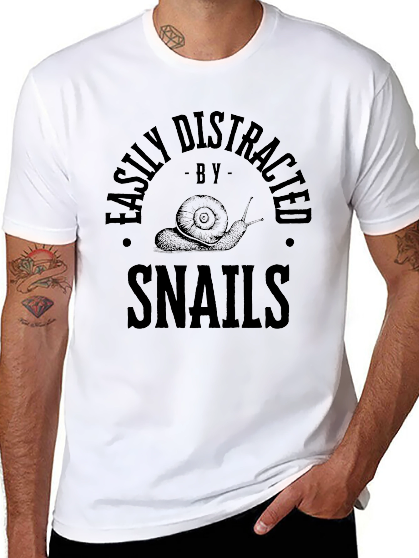 Easily Distracted By Snails Graphic T-Shirt