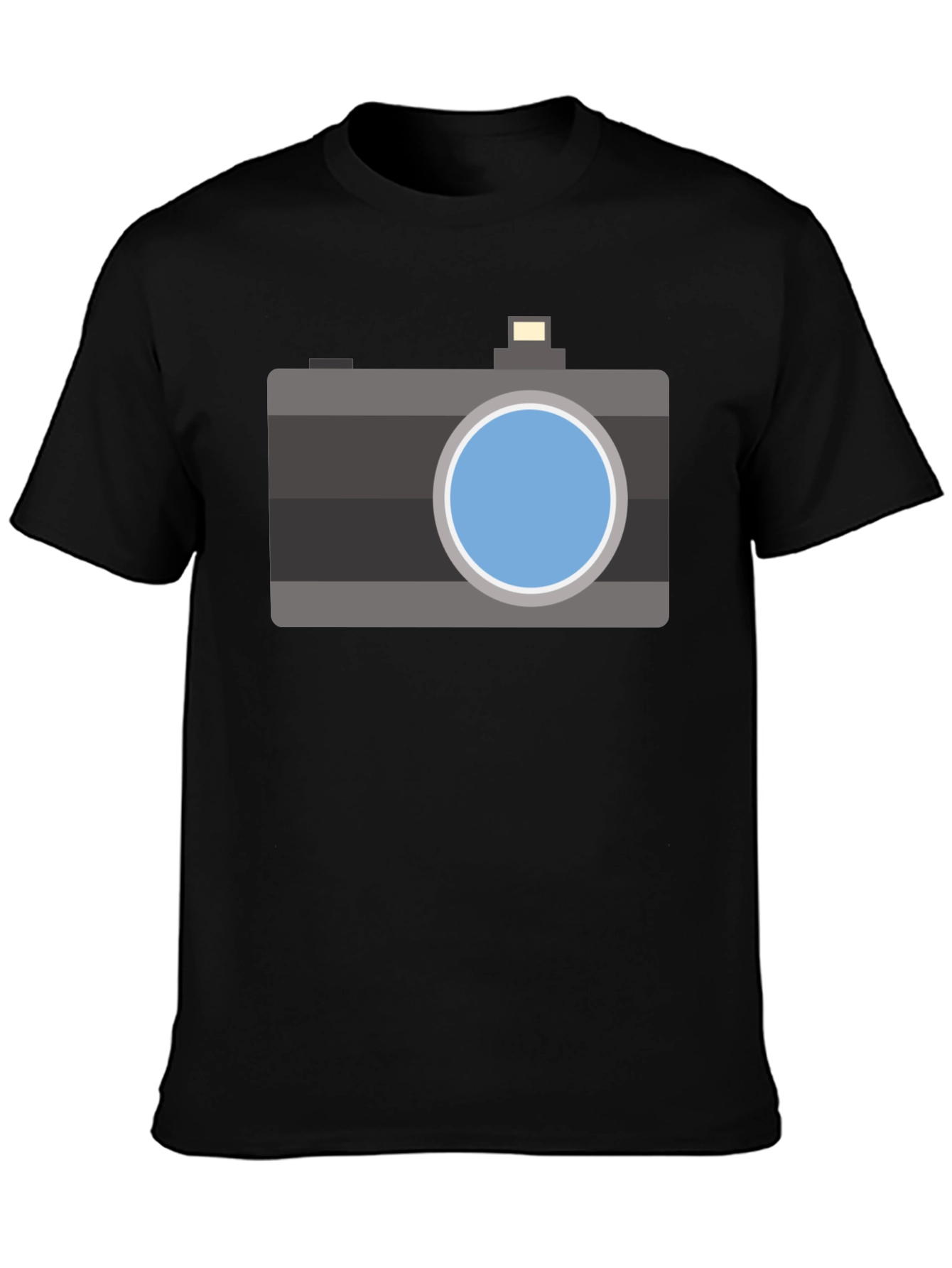 Retro Camera Graphic T-Shirt - Black