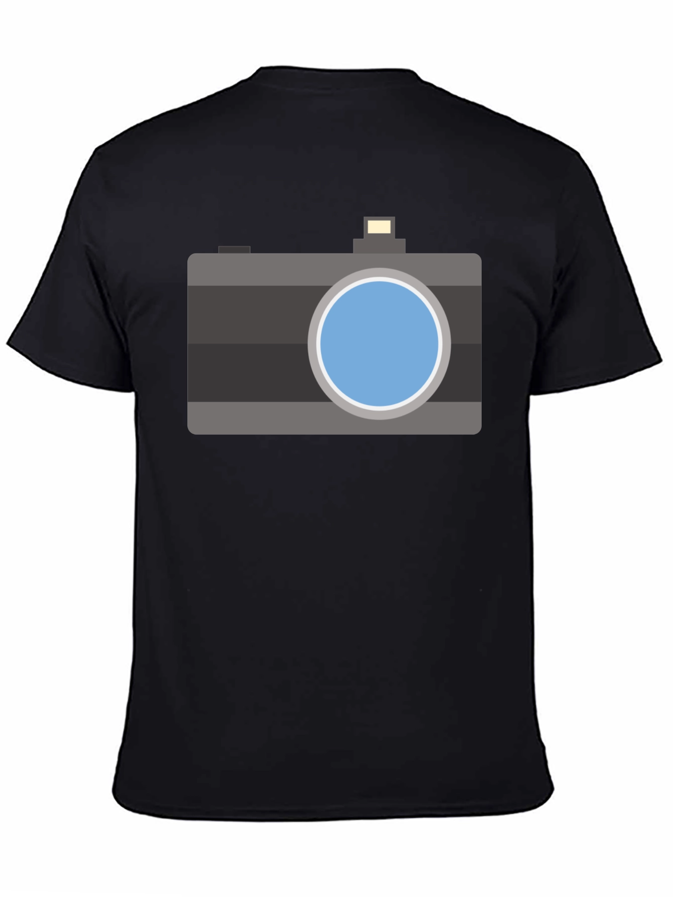 Retro Camera Graphic T-Shirt - Black