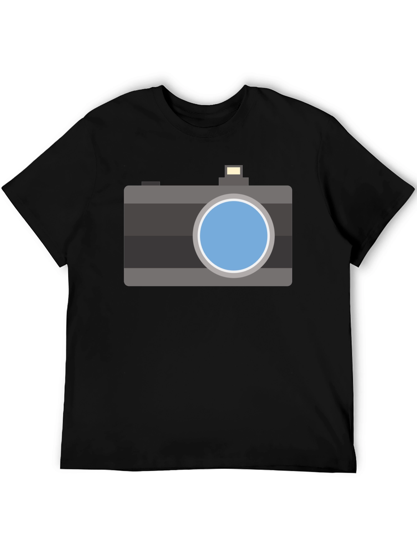 Retro Camera Graphic T-Shirt - Black