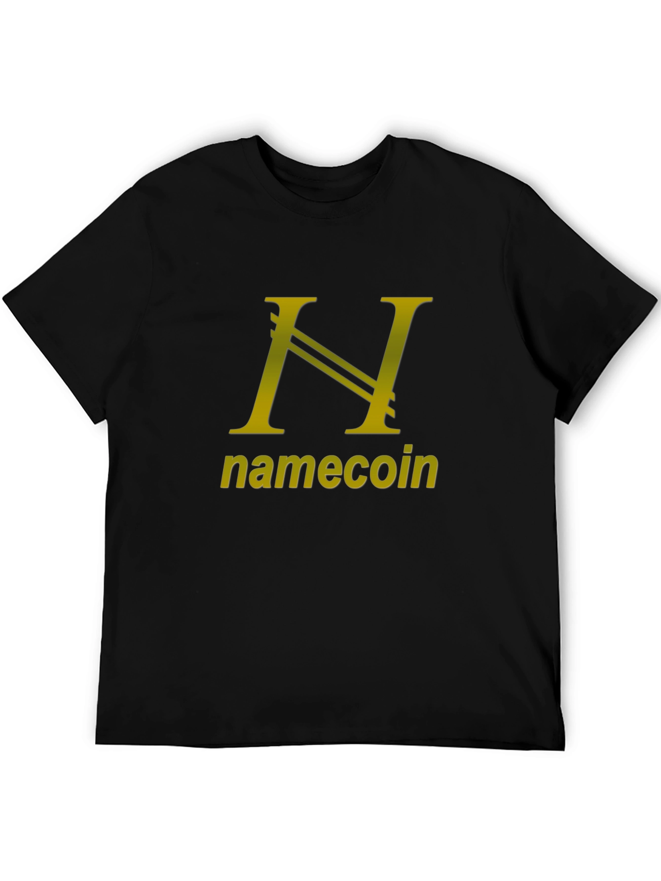 Namecoin Black T-Shirt - Gold Logo