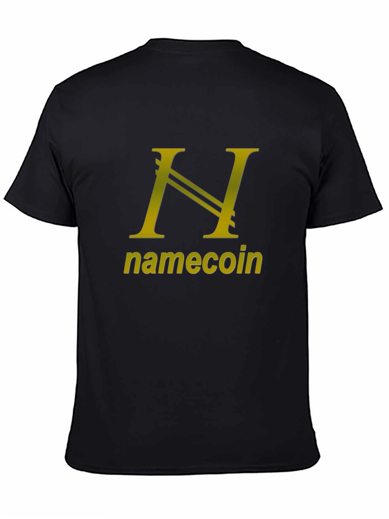 Namecoin Black T-Shirt - Gold Logo