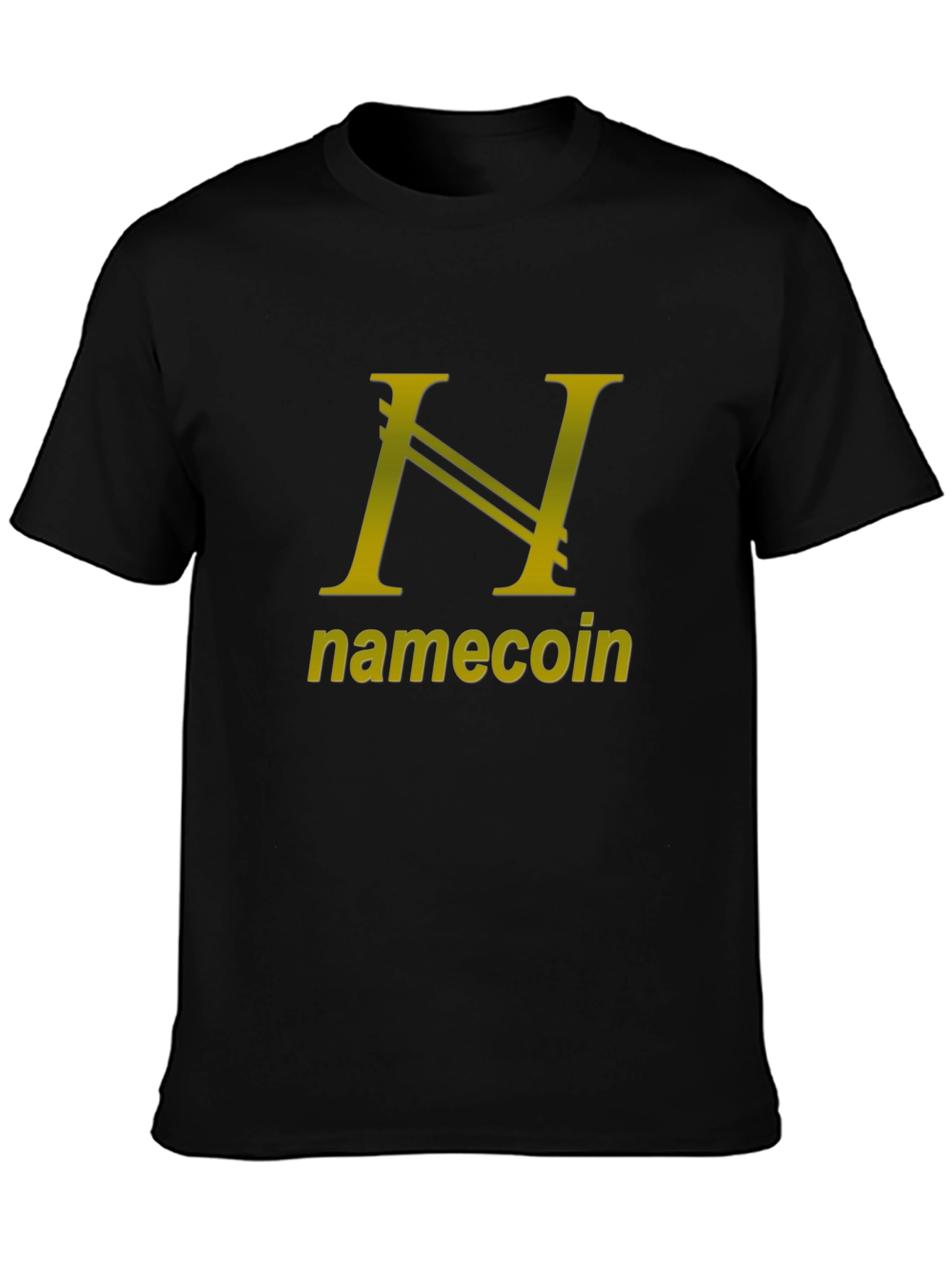 Namecoin Black T-Shirt - Gold Logo