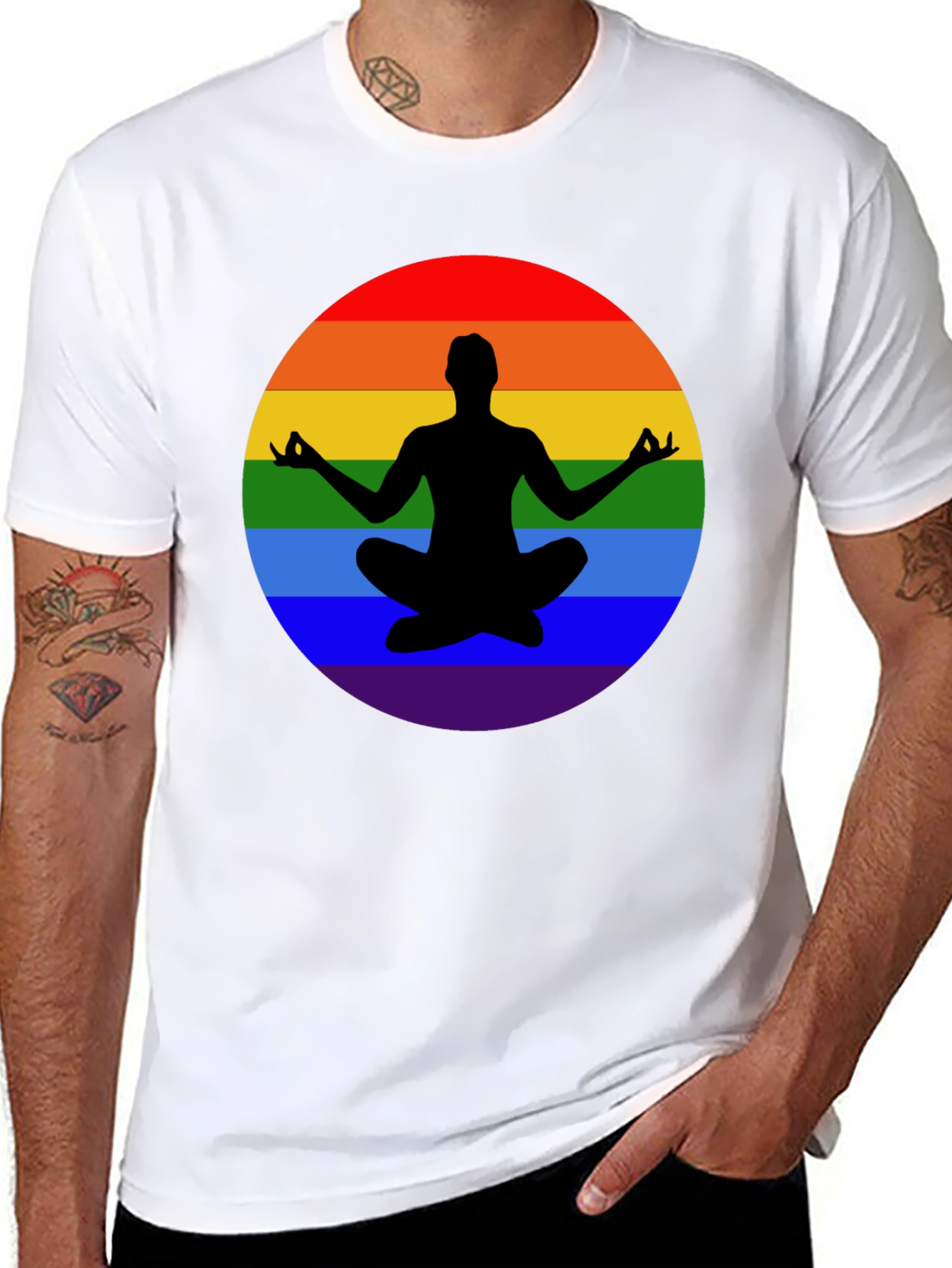 Rainbow Yoga Meditation T-Shirt