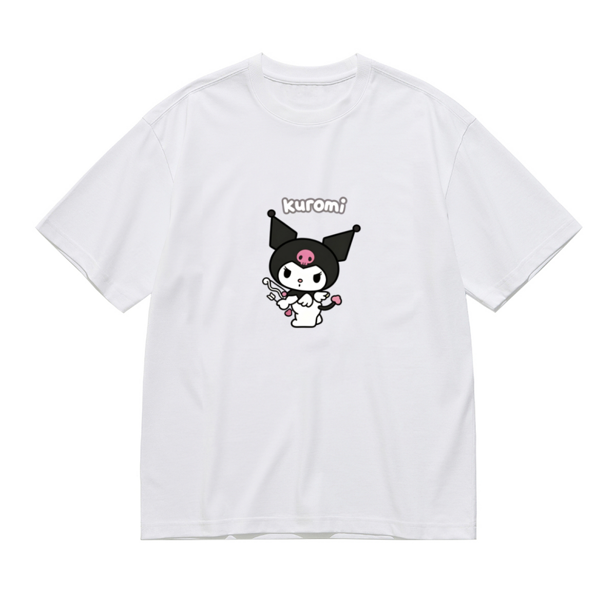 Cute Kuromi Cartoon Graphic Plus Size Women Daily Tee