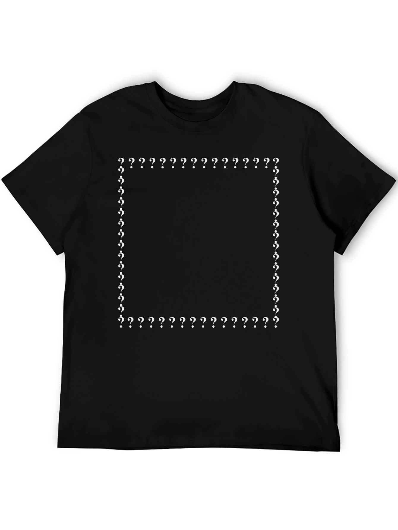 Question Mark Border T-Shirt - Black
