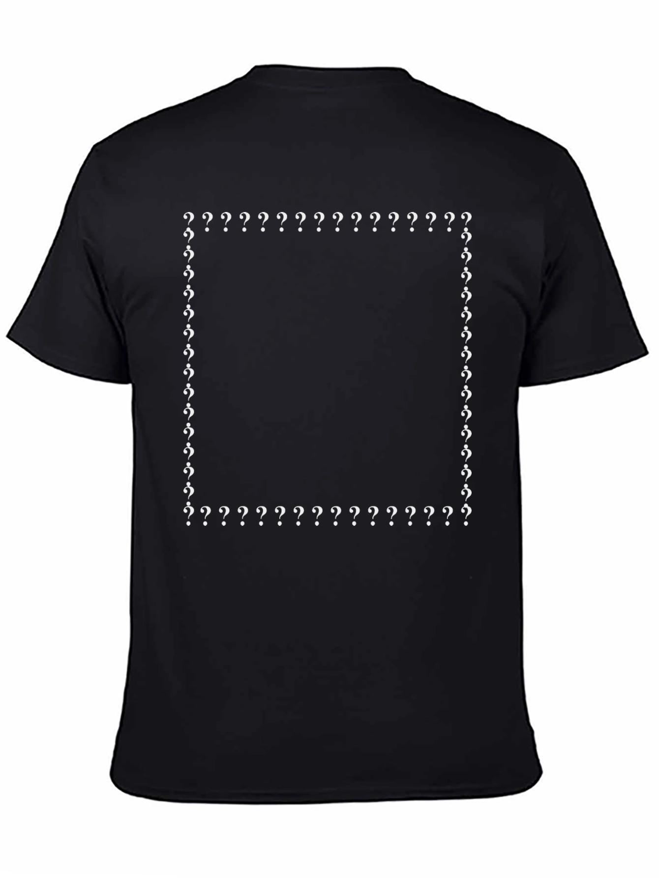 Question Mark Border T-Shirt - Black