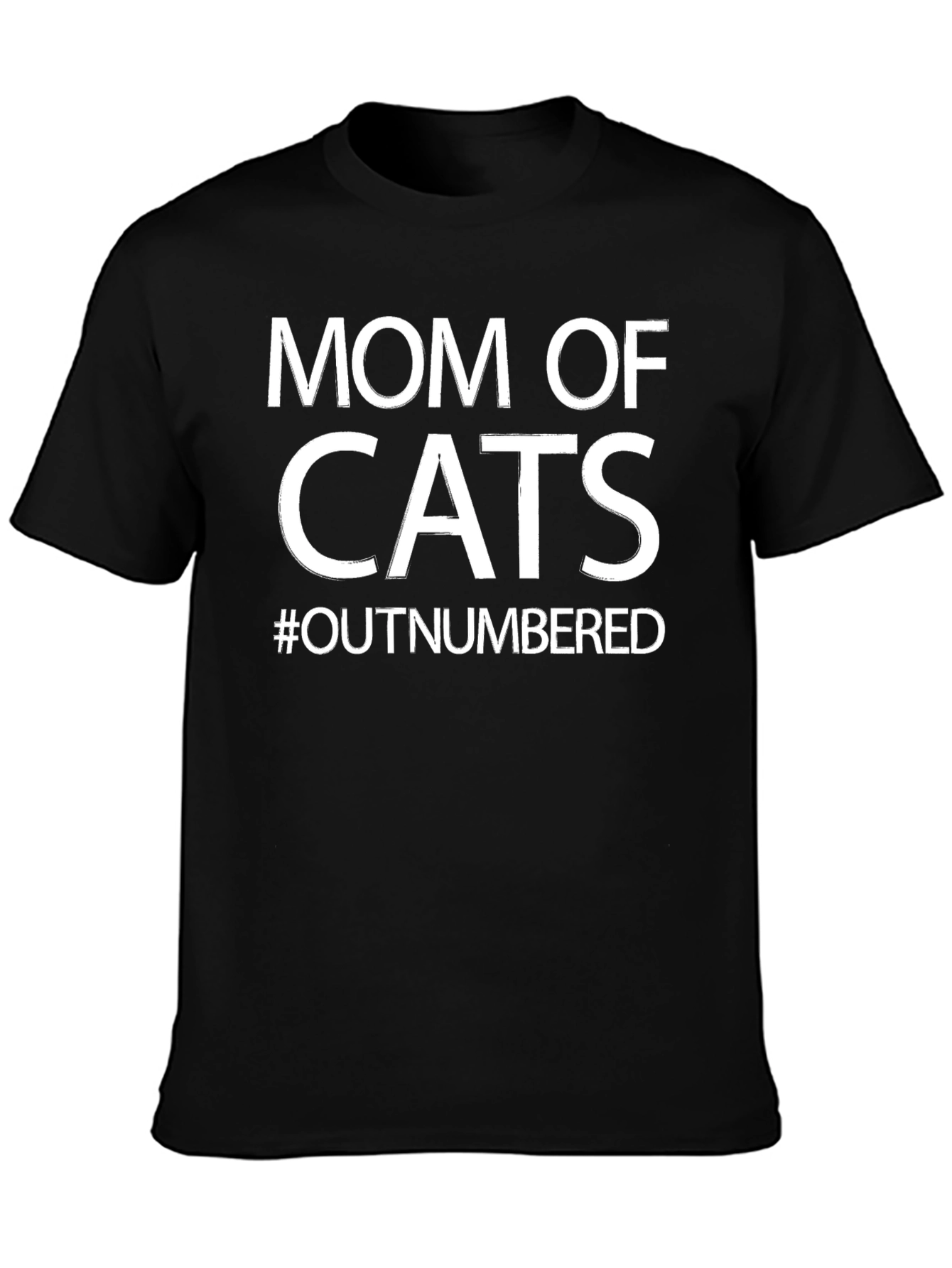 Mom of Cats T-Shirt - #Outnumbered
