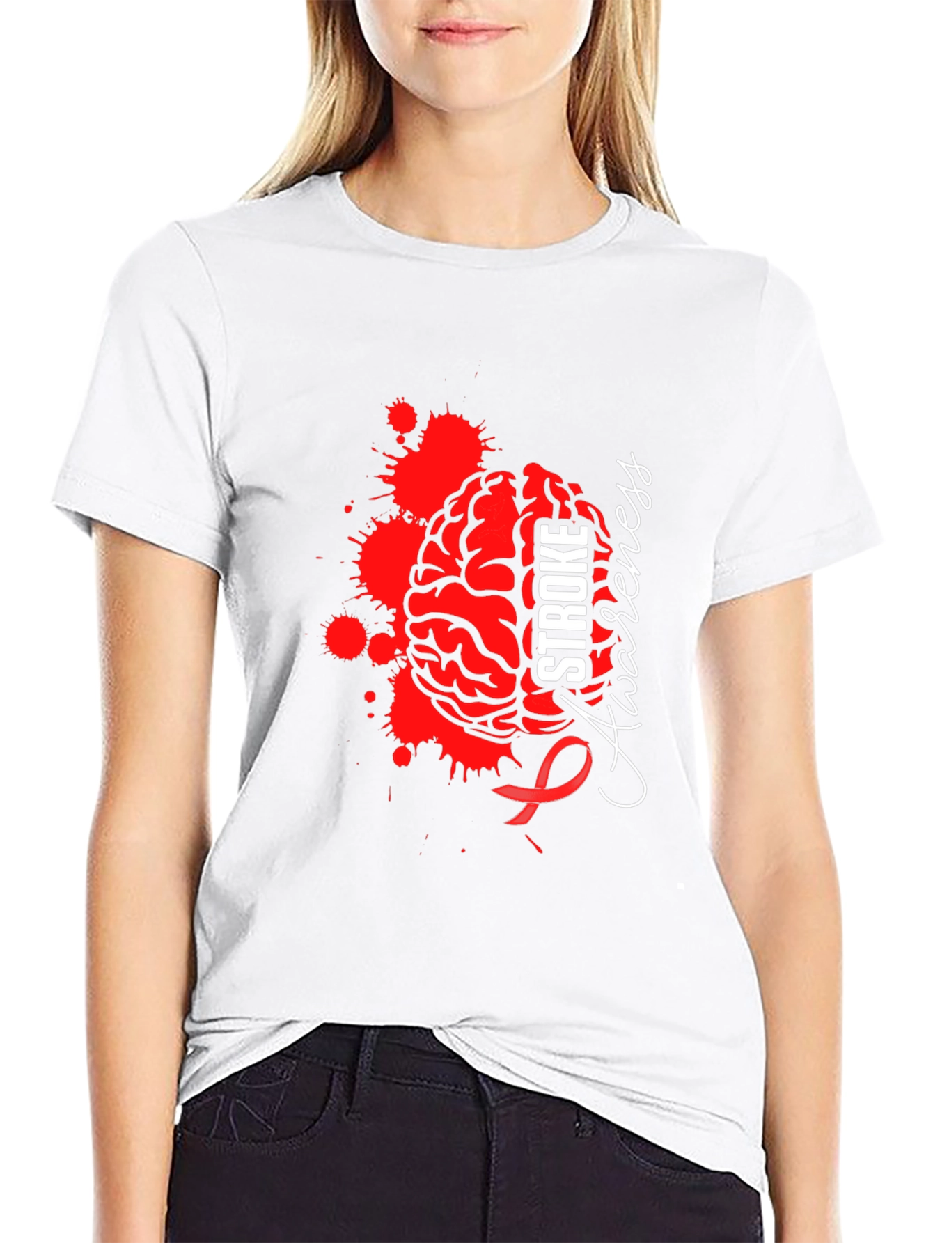 Stroke Awareness T-Shirt - Brain Design
