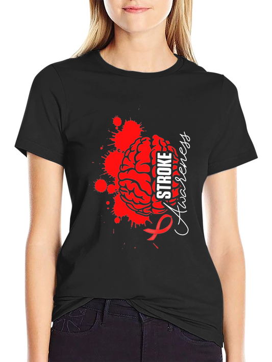 Stroke Awareness T-Shirt - Brain Design