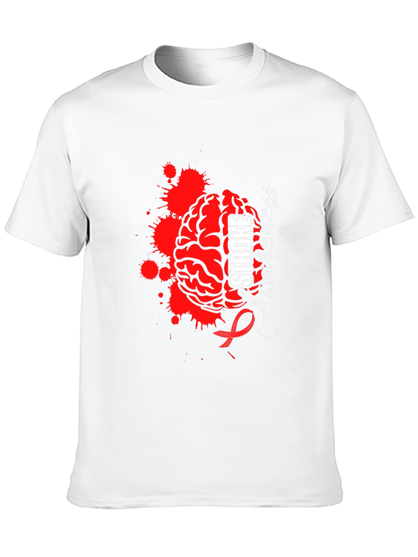 Stroke Awareness T-Shirt - Brain Design